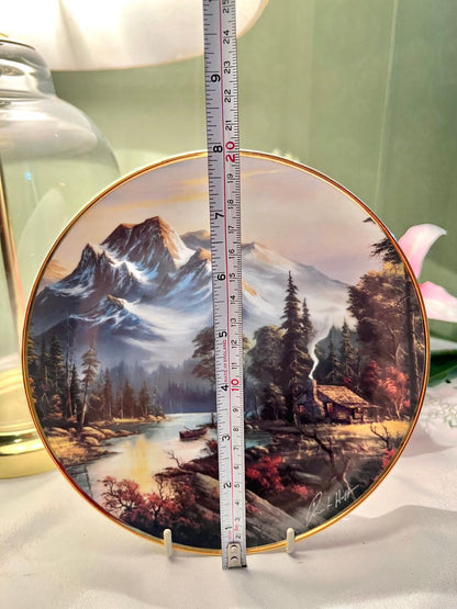 Franklin Mint Mountain Retreat Porcelain Wall Plate 20cm