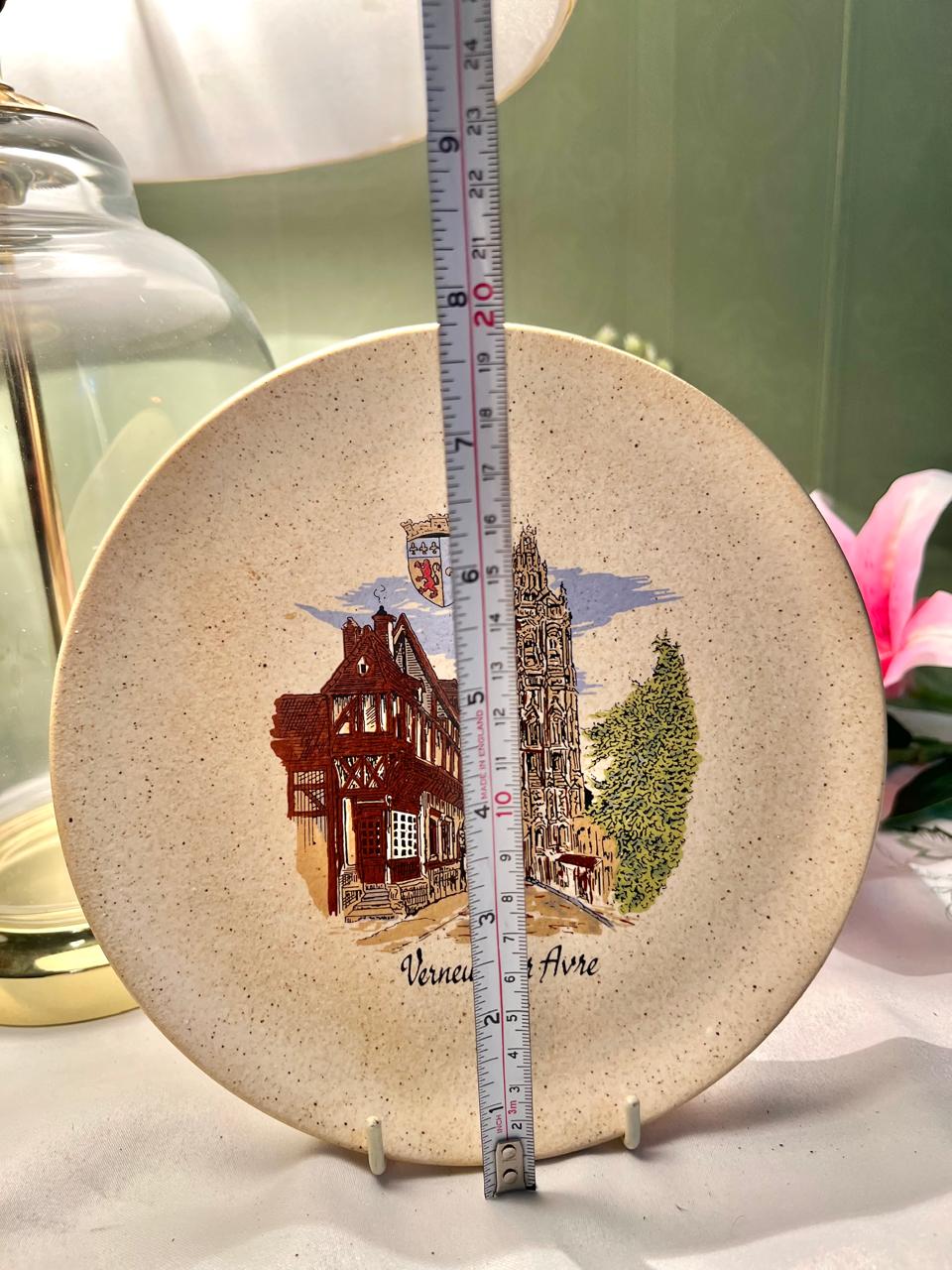 Verneuil-sur-Avre French Town Decorative Wall Plate 19cm