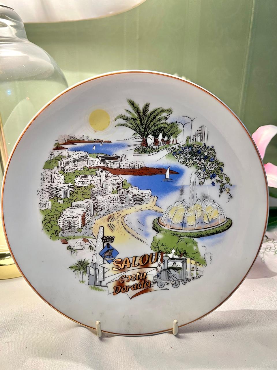 Coastal City Scene Decorative Wall Plate 20cm