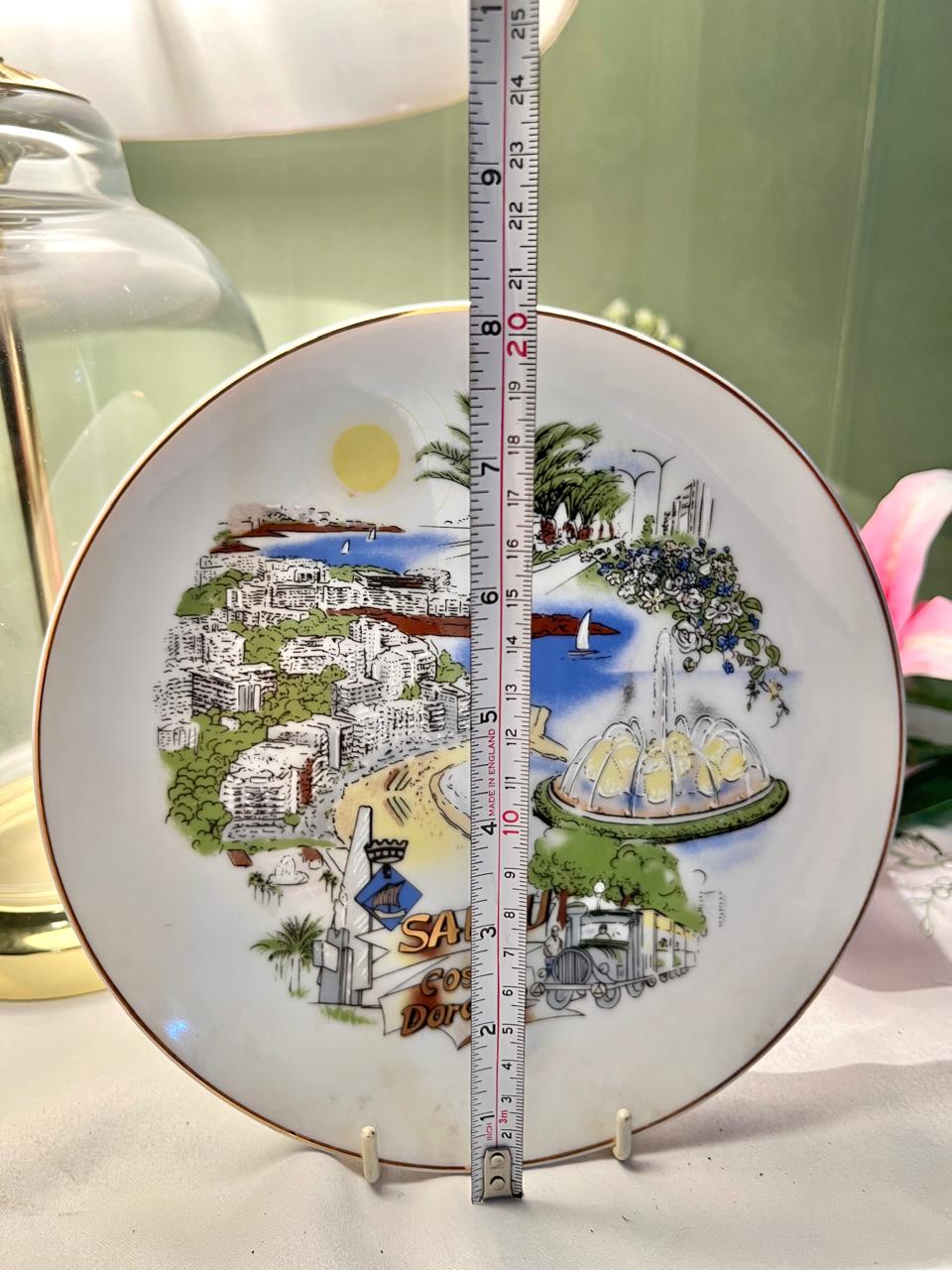Coastal City Scene Decorative Wall Plate 20cm