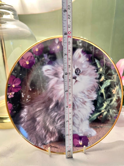 Franklin Mint Purrfection Nancy Matthews Porcelain Plate 20cm