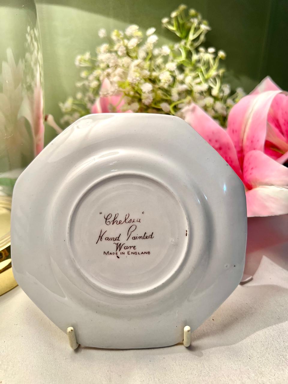 Chelsea Hand Painted Floral Ceramic Plate 12cm Made in England