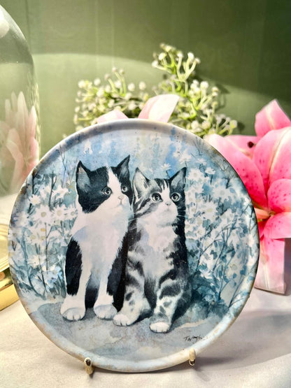 Melamaster Cat Floral Melamine Plate 15cm Great Britain