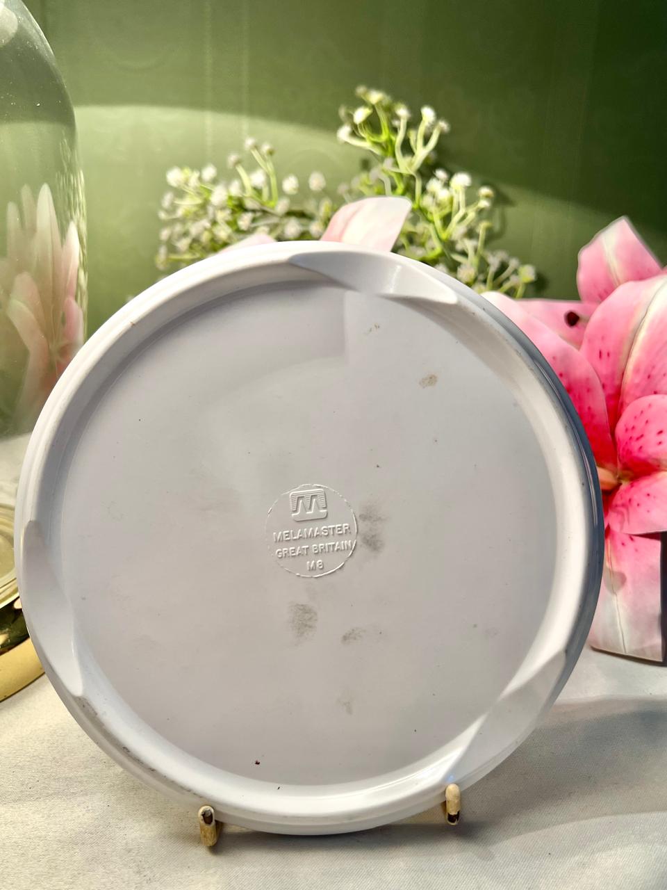 Melamaster Cat Floral Melamine Plate 15cm Great Britain