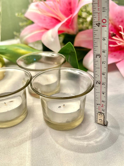 Vintage Clear Crystal Candle Holders Set of 3