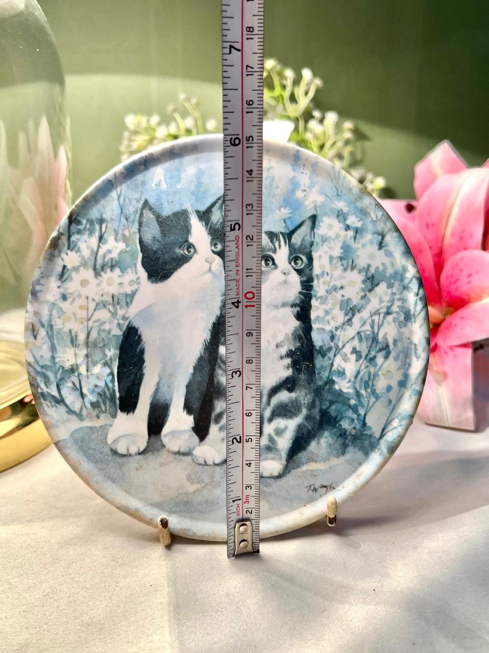Melamaster Cat Floral Melamine Plate 15cm Great Britain