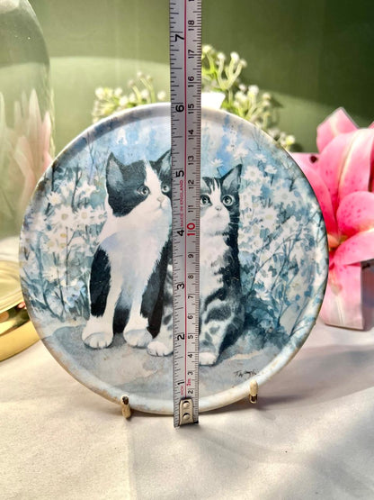 Melamaster Cat Floral Melamine Plate 15cm Great Britain