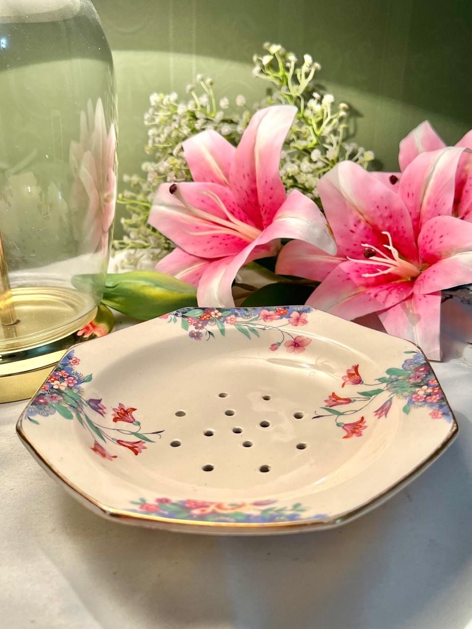 Royal Staffordshire Floral Porcelain Strainer Dish 19cm