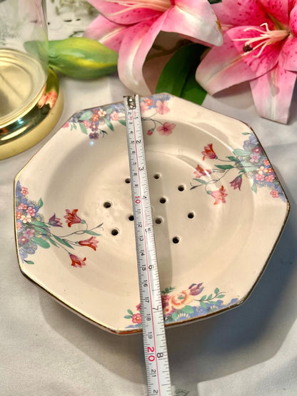 Royal Staffordshire Floral Porcelain Strainer Dish 19cm