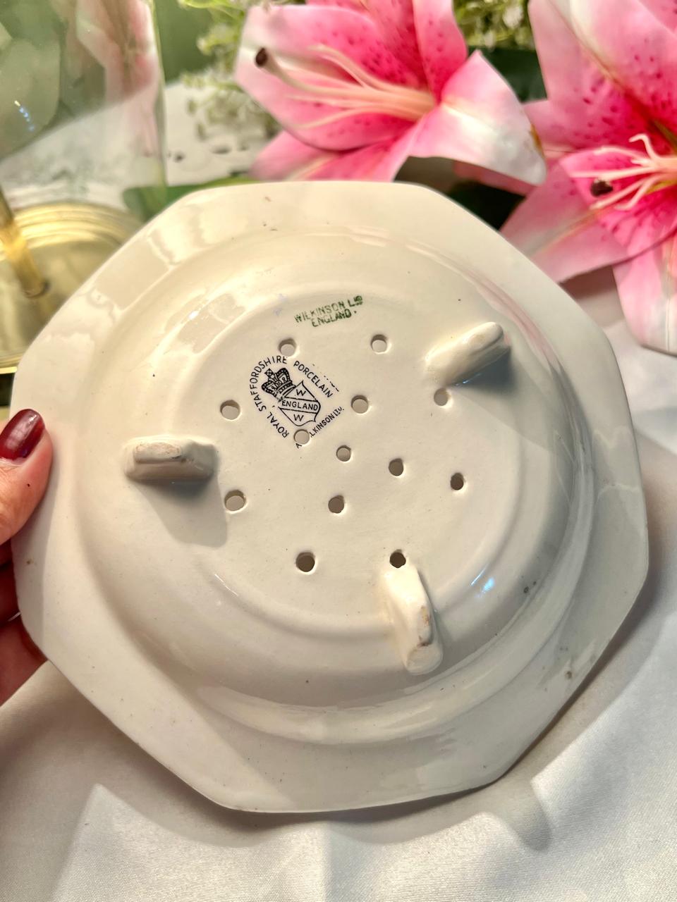 Royal Staffordshire Floral Porcelain Strainer Dish 19cm