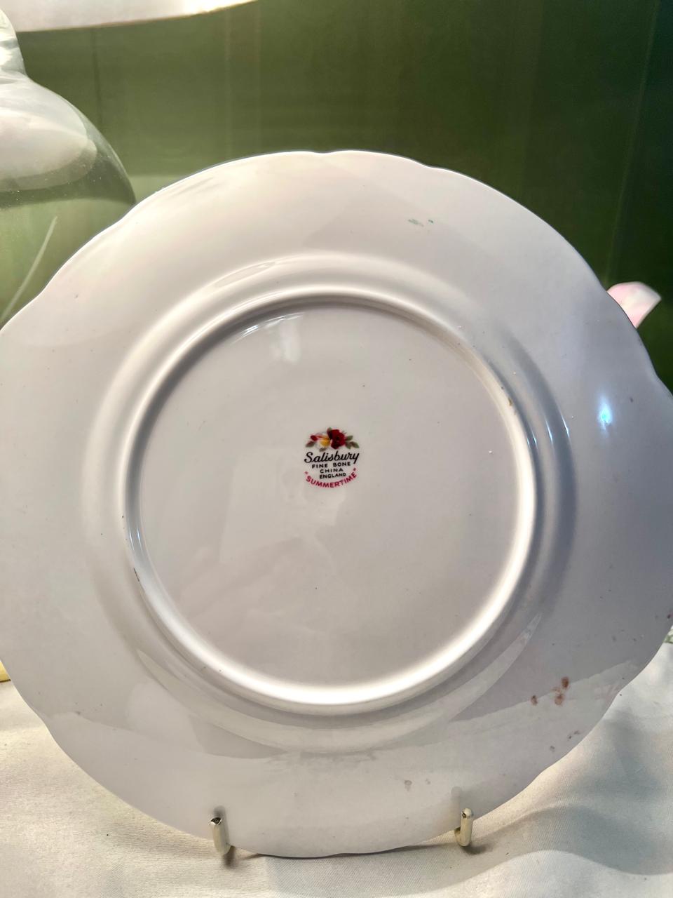 Salisbury Summertime Fine Bone China Cake Plate 27cm