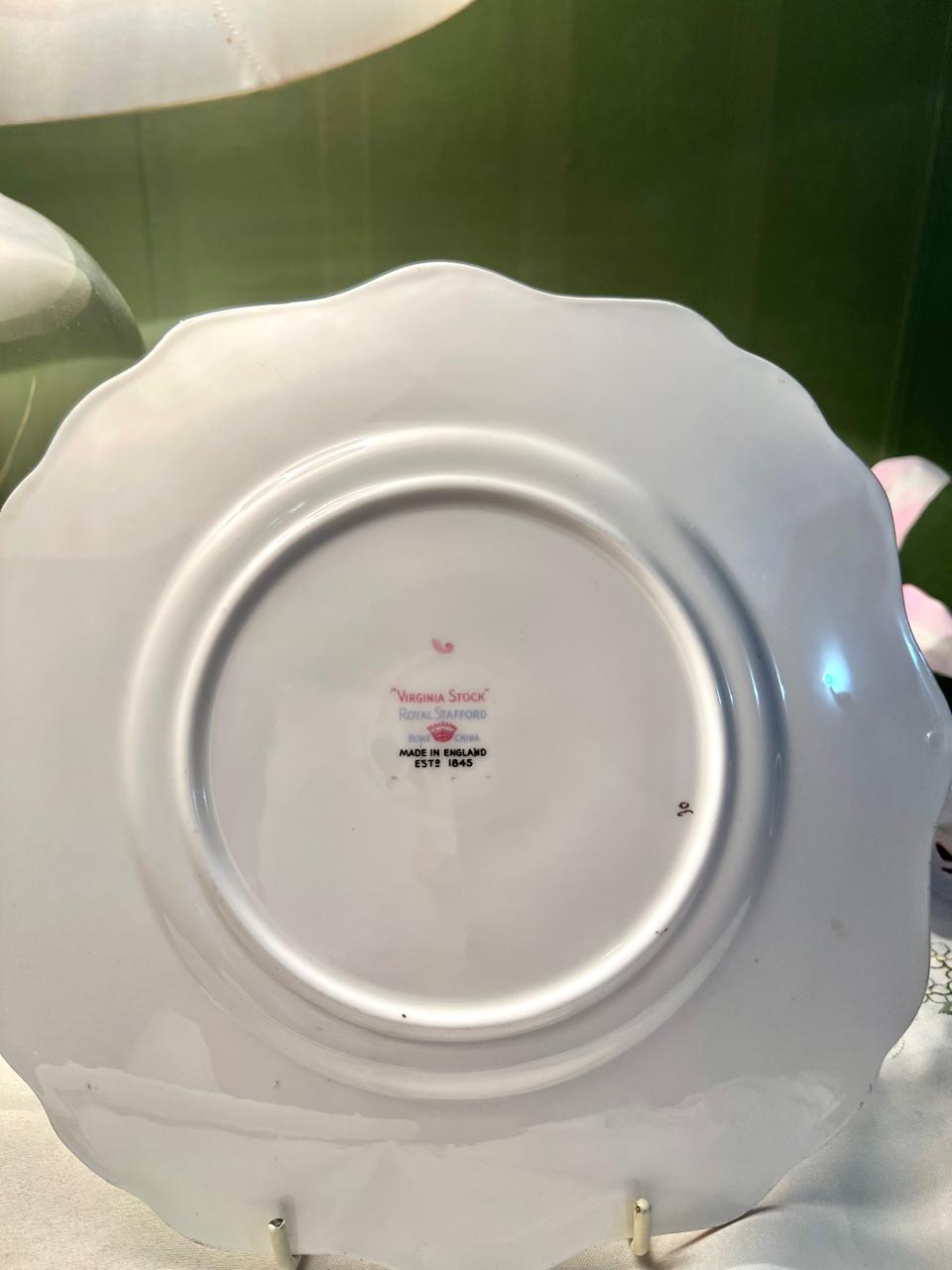 Royal Stafford Virginia Stock Bone China Floral Plate 18cm