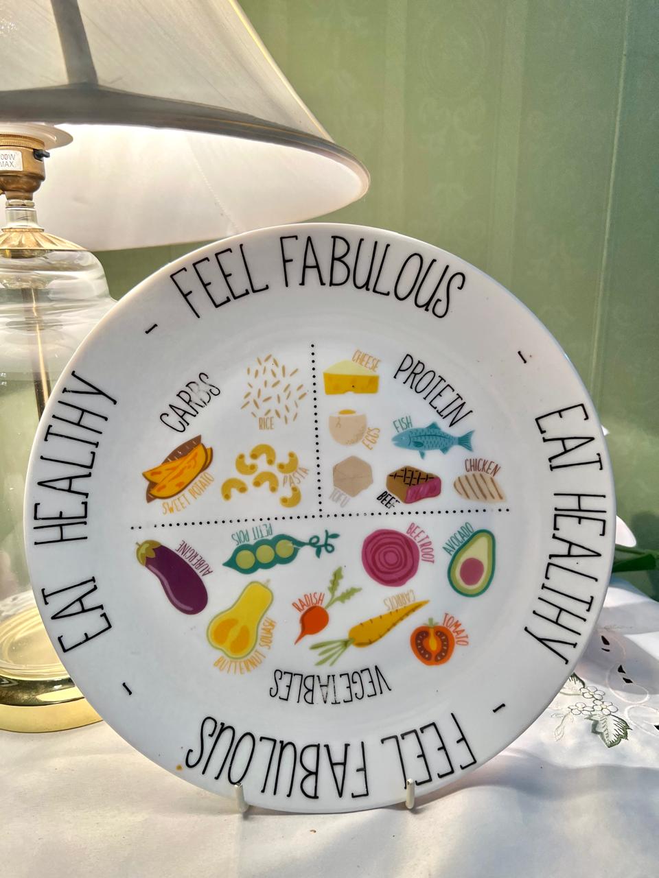 Homestore Healthy Eating Ceramic Dinner Plate 30cm