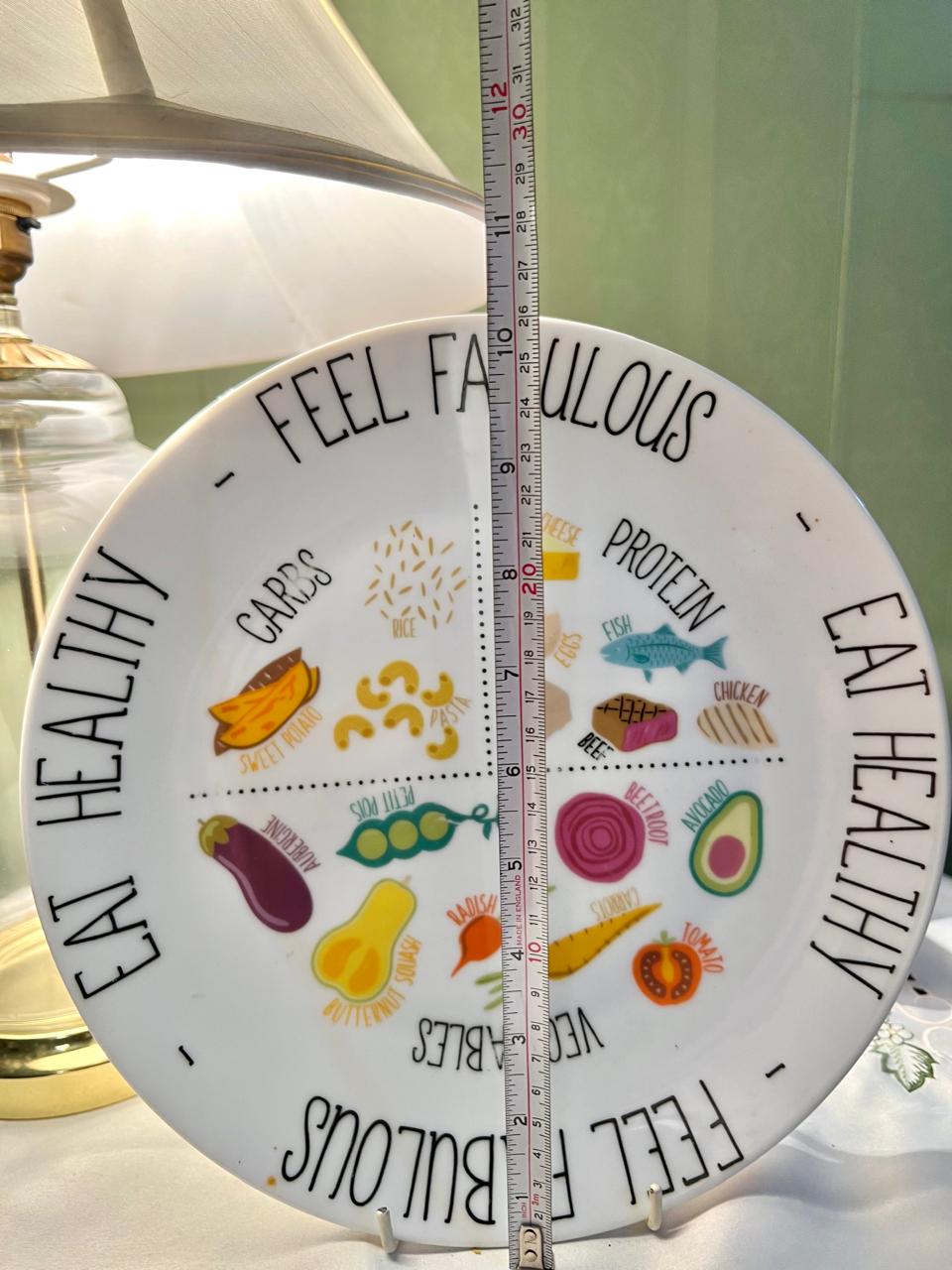 Homestore Healthy Eating Ceramic Dinner Plate 30cm