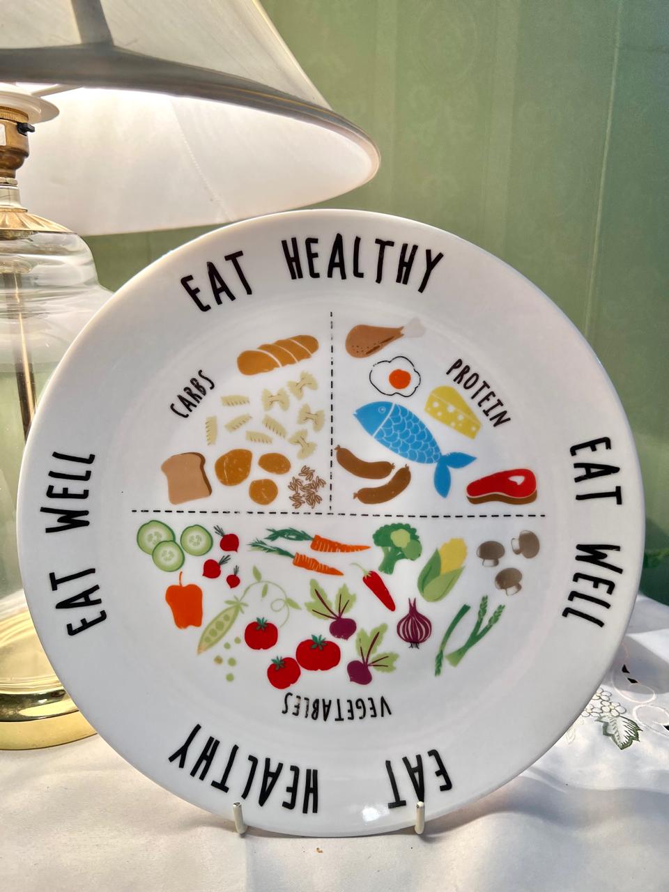 Homestore Eat Healthy Ceramic Dinner Plate 25cm