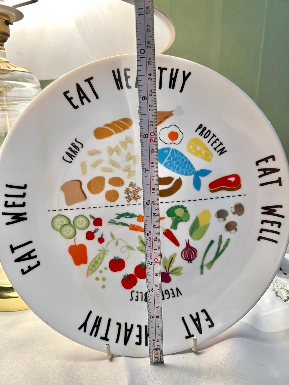 Homestore Eat Healthy Ceramic Dinner Plate 25cm