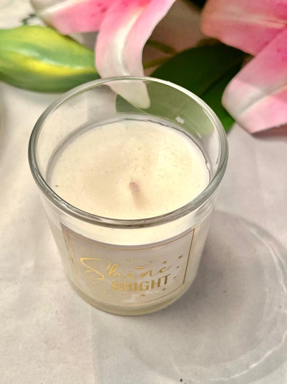 Vintage Shine Bright Crystal Candle Gold
