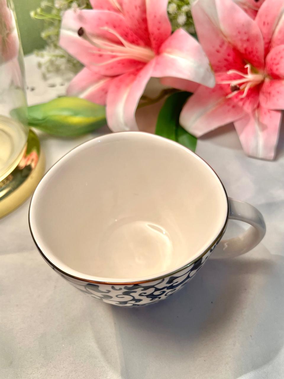 The Old Pottery Company Blue Swirl Ceramic Mug 10cm