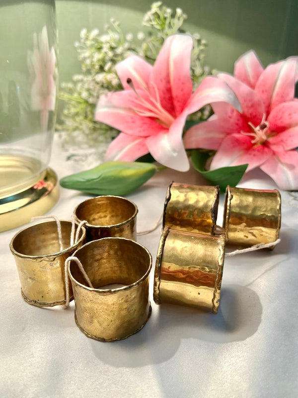 Brass set of 6 Napkin holders
