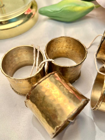 Brass set of 6 Napkin holders