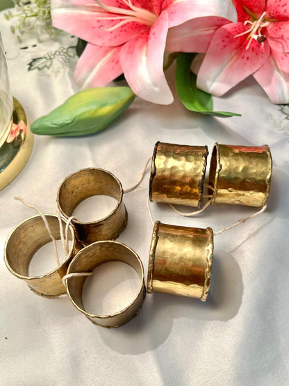 Brass set of 6 Napkin holders