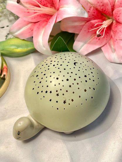 Vintage Turtle Star & Moon Battery Operated Lamp Beige