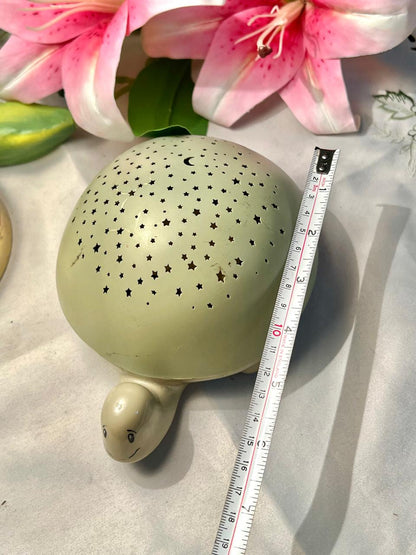 Vintage Turtle Star & Moon Battery Operated Lamp Beige