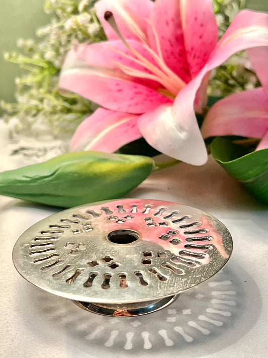 Silver-Tone Metal Sink Strainer Drain Cover 9cm