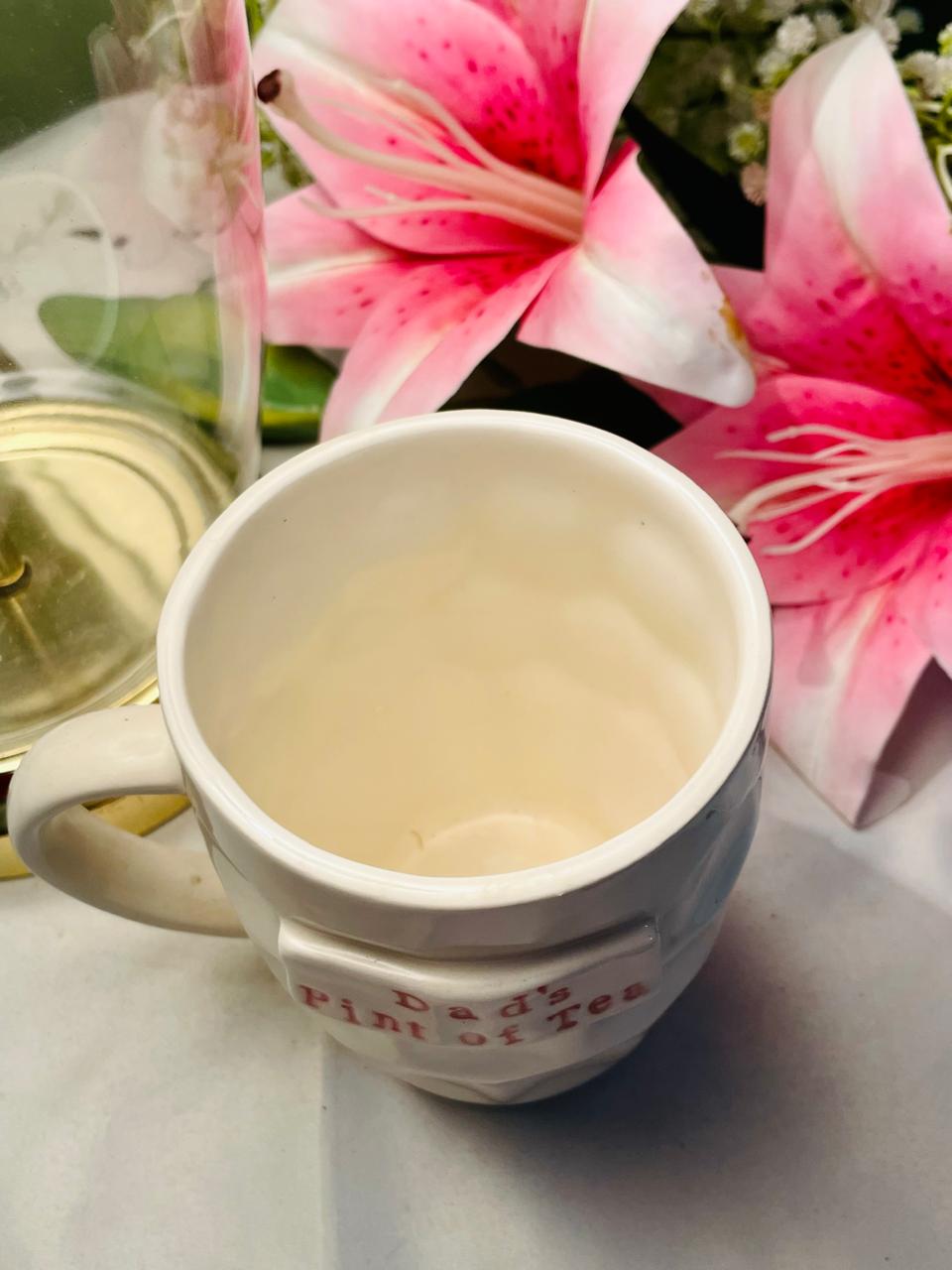 Dad’s Pint of Tea White Ceramic Mug Approx. 10 cm
