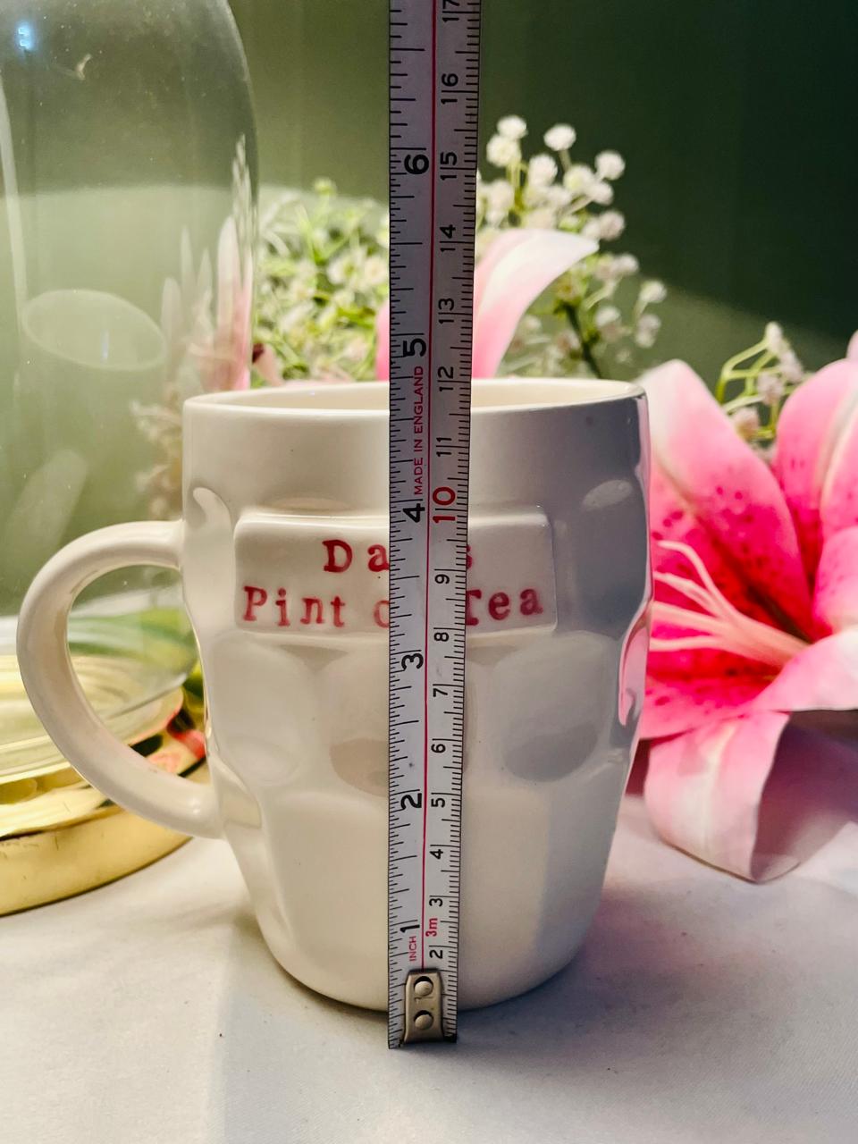 Dad’s Pint of Tea White Ceramic Mug Approx. 10 cm
