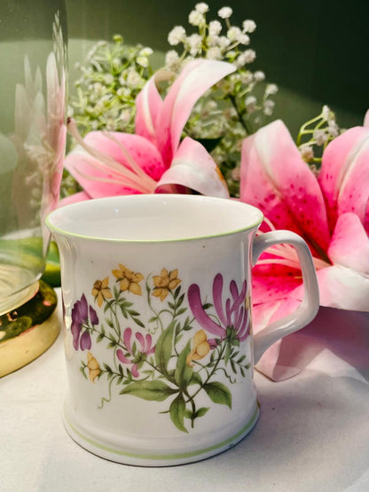 Fine Bone China Pink Floral Mug – 1 Piece