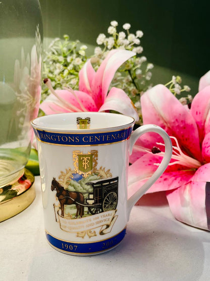 Ringtons Centenary 1907–2007 Blue & Gold Mug Approx. 10 cm