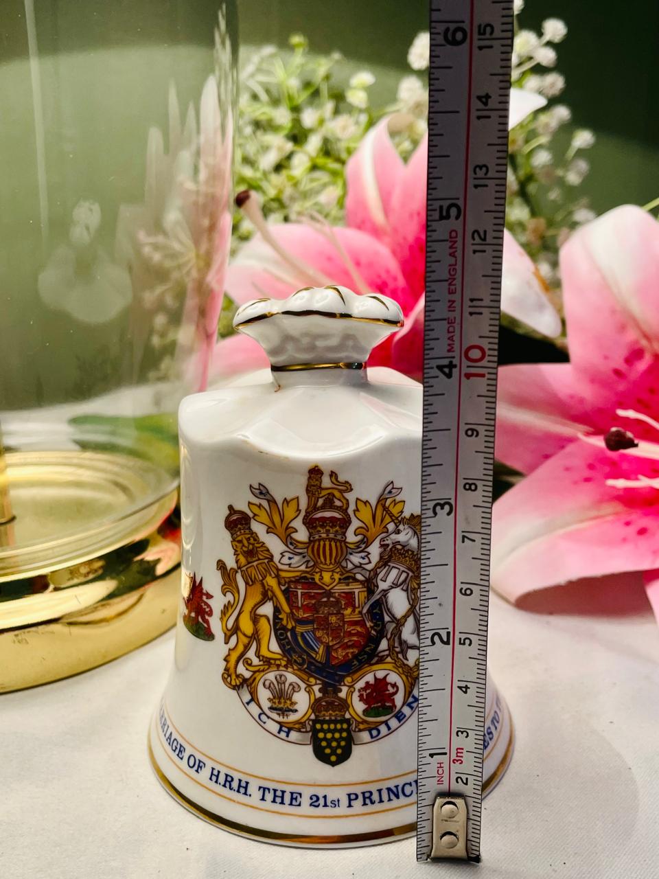 Royal Marriage Commemorative Ceramic Bell Approx. 11 cm