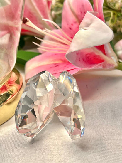 Faceted Clear Crystal Butterfly Figurine – Approx. 2.5 Inch