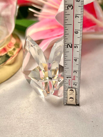 Faceted Clear Crystal Butterfly Figurine – Approx. 2.5 Inch