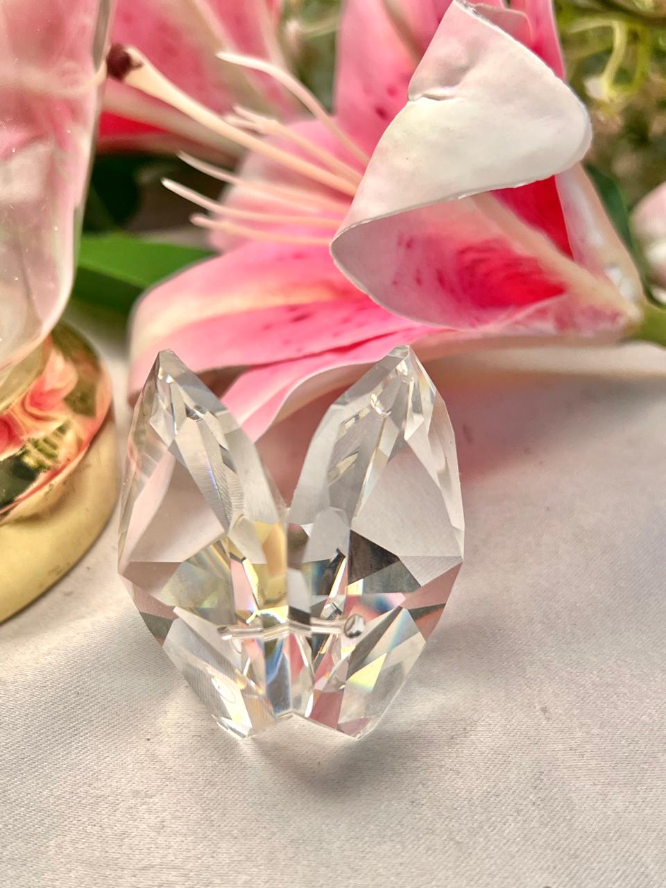 Faceted Clear Crystal Butterfly Figurine – Approx. 2.5 Inch