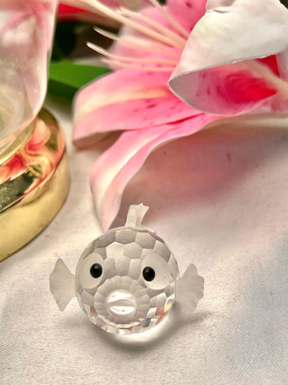 Clear Faceted Crystal Fish Figurine – Approx. 2 Inch