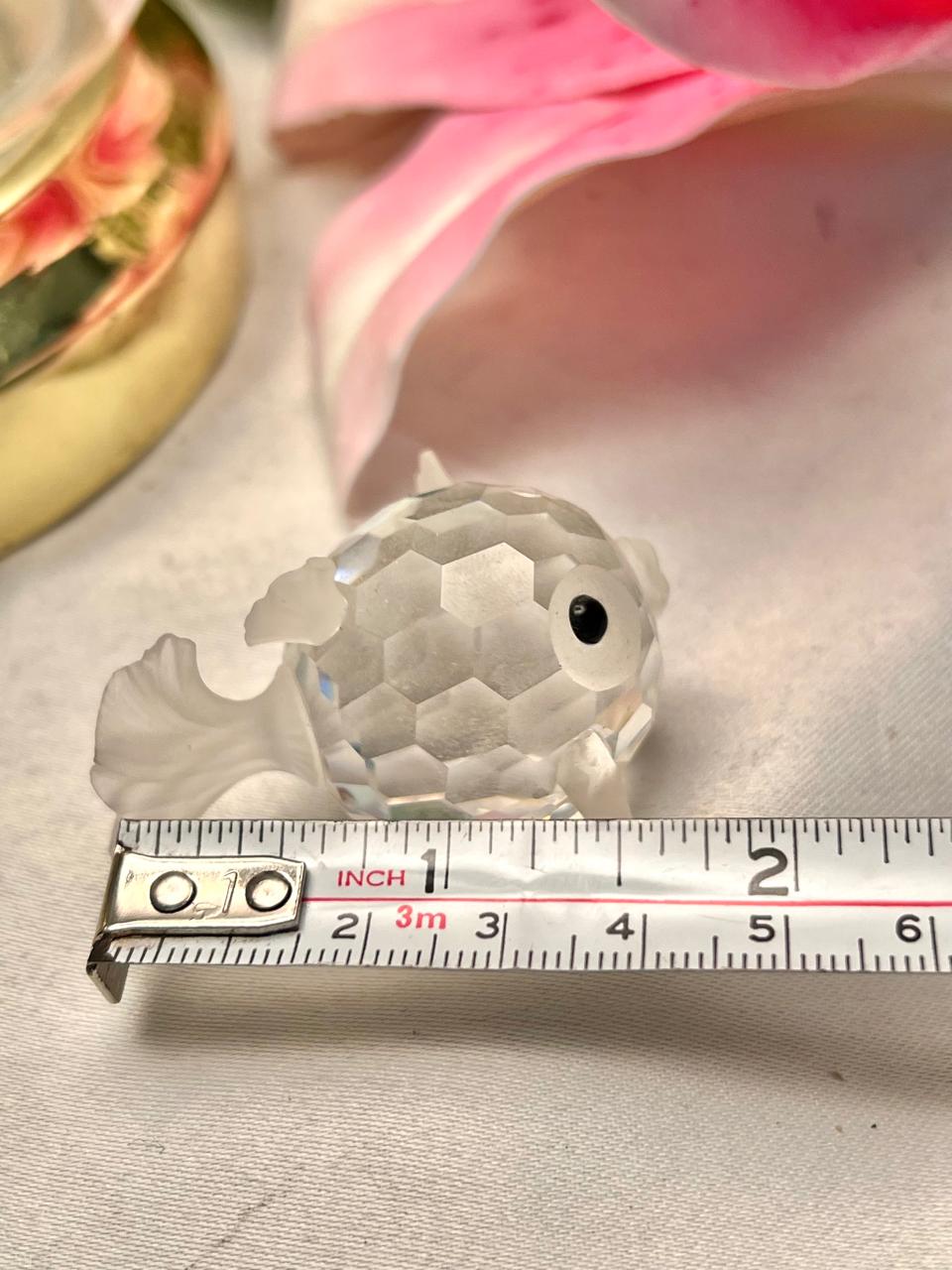Clear Faceted Crystal Fish Figurine – Approx. 2 Inch