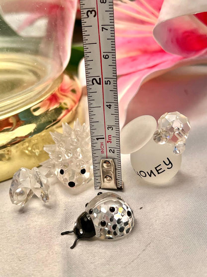 4-Piece Clear Crystal Miniature Figurine & Decor Set