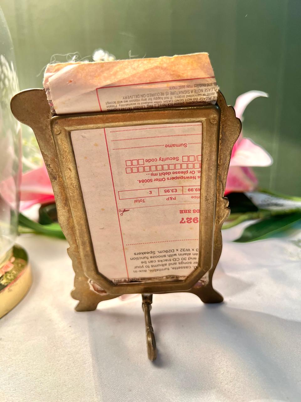 Brass Art Nouveau Floral Photo Frame – Approx. 5.5 Inch