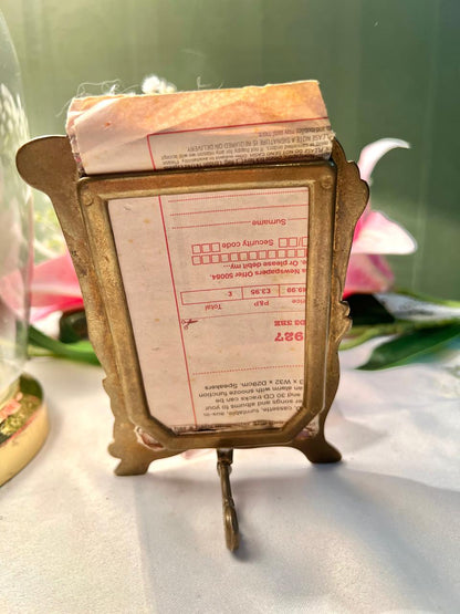 Brass Art Nouveau Floral Photo Frame – Approx. 5.5 Inch