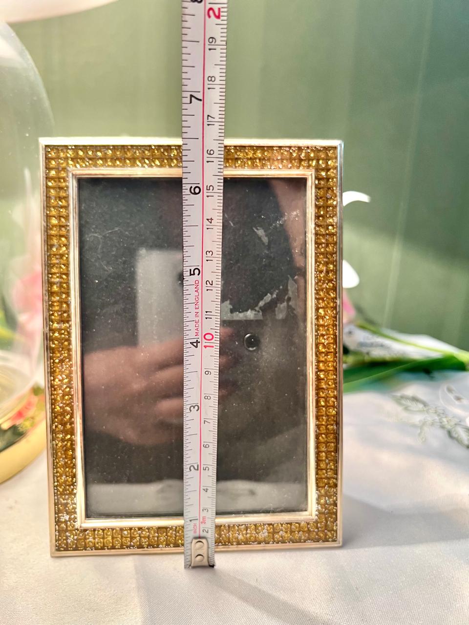 Gold & Silver-Toned Textured Photo Frame – Approx. 6.5 Inch