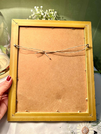 Floral Framed Print in Gold-Toned Frame – Approx. 11 Inch