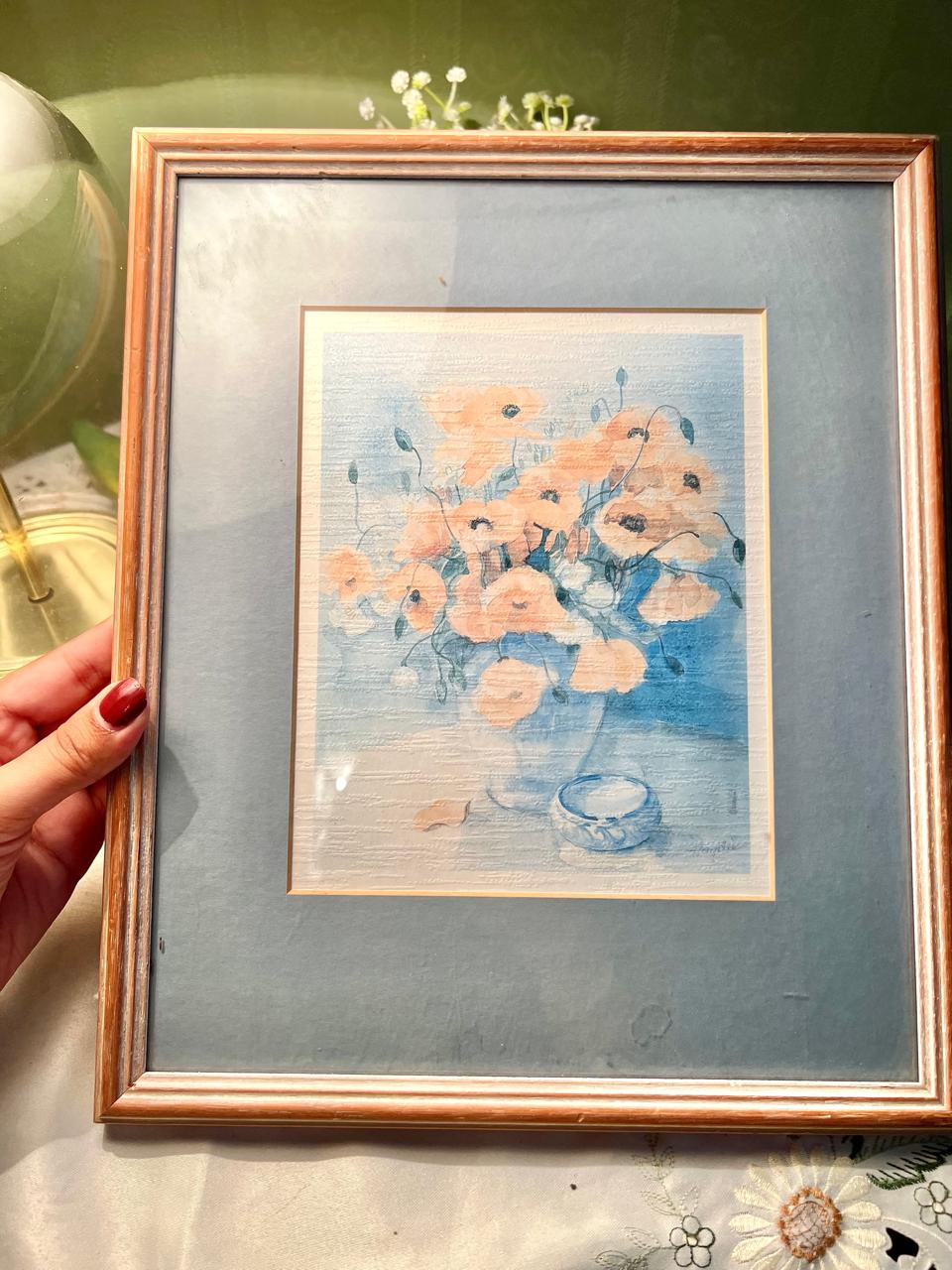 Hares Studio Floral Framed Print – Approx. 13 Inch
