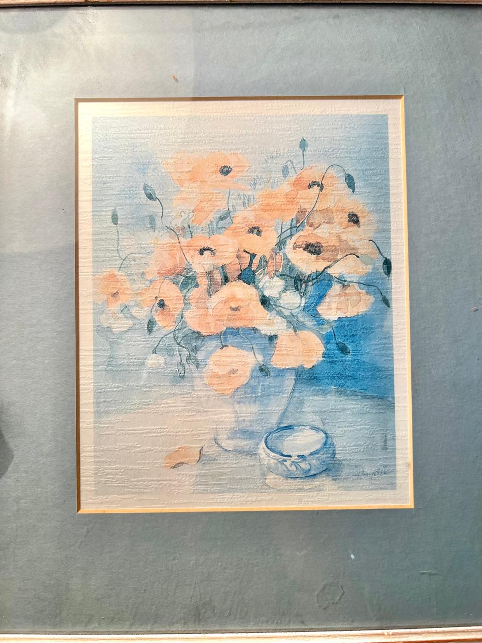 Hares Studio Floral Framed Print – Approx. 13 Inch