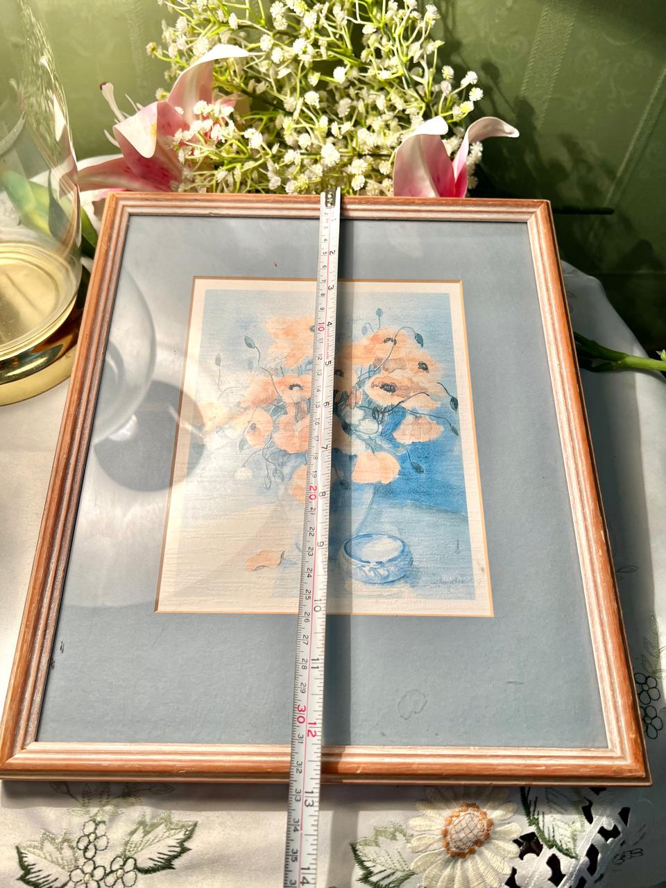 Hares Studio Floral Framed Print – Approx. 13 Inch