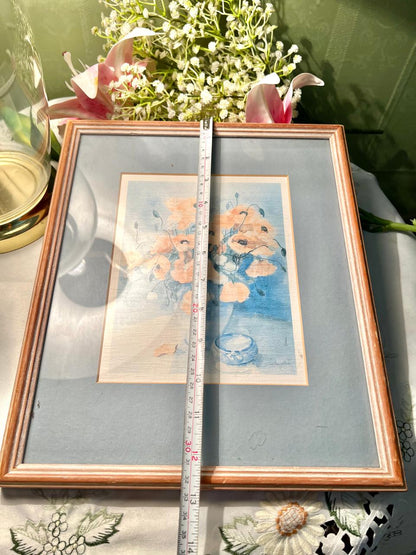 Hares Studio Floral Framed Print – Approx. 13 Inch