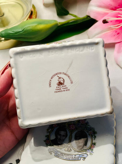 Enoch Wedgwood 1981 Royal Wedding Lidded Box – Approx. 4 Inch