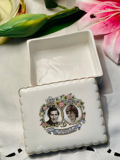 Enoch Wedgwood 1981 Royal Wedding Lidded Box – Approx. 4 Inch