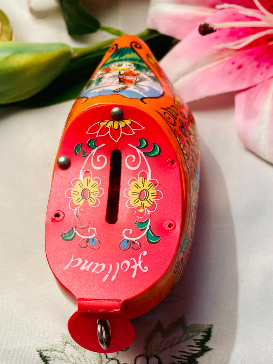 Holland Wooden Clog Coin Bank – Approx. 6 Inch